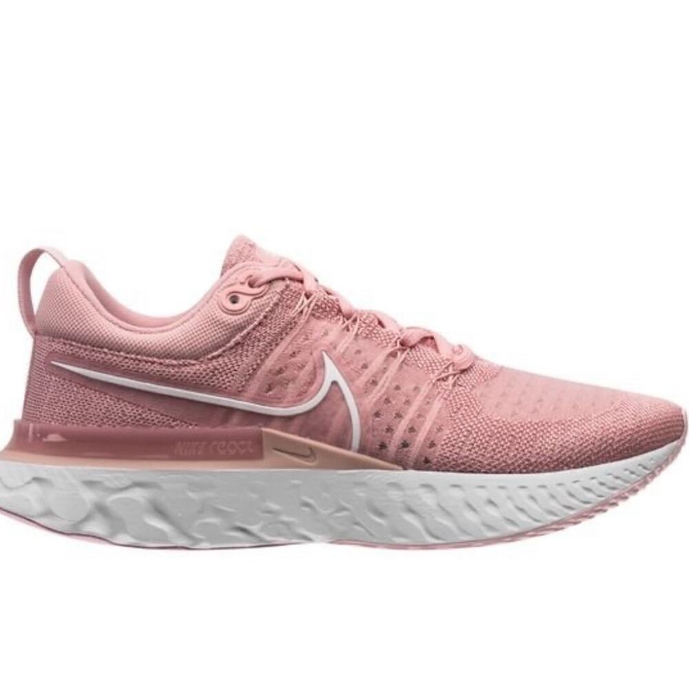 Nike react infinity fly knit pink running sneaker size 9.5 white foam